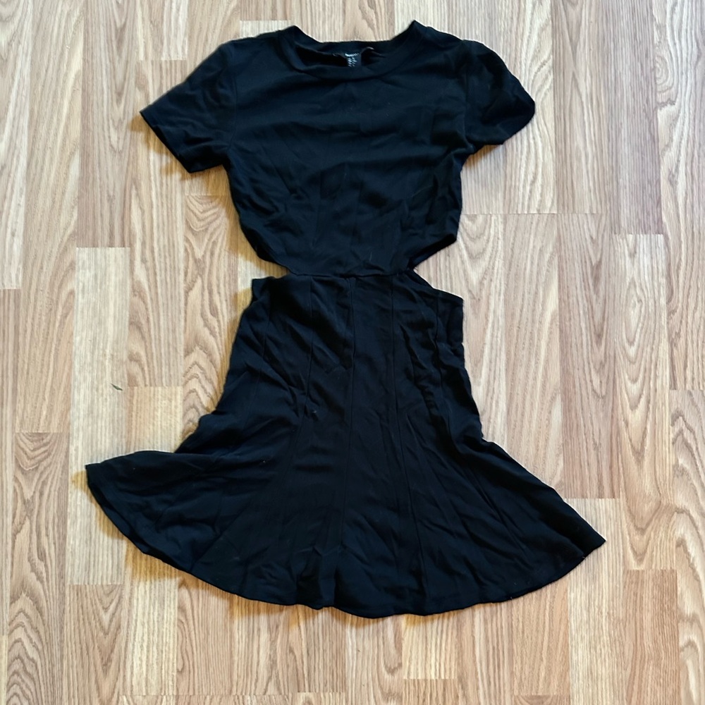 Black Mini Dress w/Cut Outs size Small
